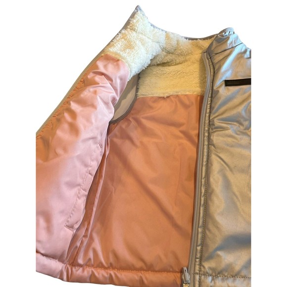 Buffalo David Bitton Kids' Reversible Vest Pink Silver Sz XS 5/6 - Picture 3 of 5